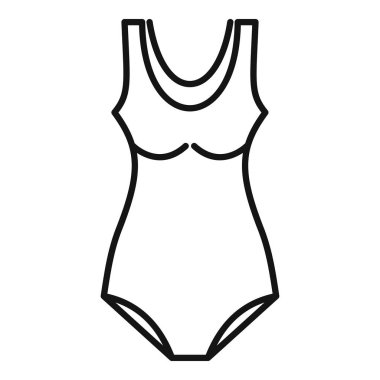 Tek parça mayonun basit bir çizimi, yaz eğlencesini temsil etmek için mükemmel.