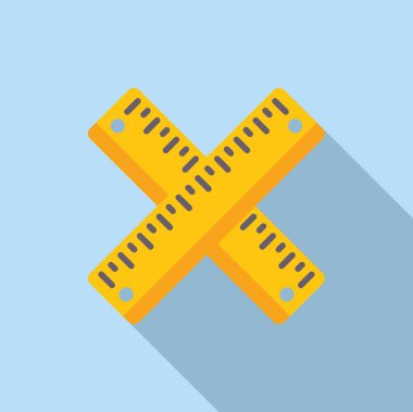 Ölçüm ve tasarım yapan iki sarı cetvel kesişiyor.