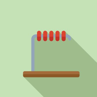 Basit abaküs birinin temel matematik öğrenmesine yardım etmek için bekliyor.