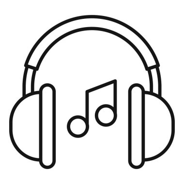 Bu, kulaklıkla müzik dinlemeyi temsil eden basit bir simge.