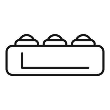 Paketleri bir satırda taşıyan taşıma bandının basit simgesi