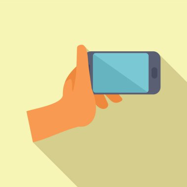 El akıllı telefon tutuyor, fotoğraf çekiyor.