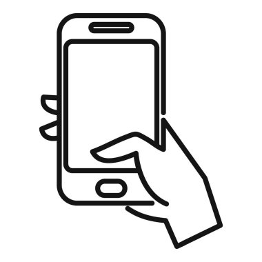 El bir akıllı telefon tutuyor ve ekrana dokunuyor.