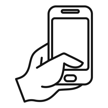 El akıllı telefon kullanıyor, ekrana dokunuyor.