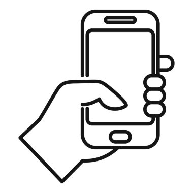 El ele tutuşmanın ve akıllı telefon kullanmanın basit bir simgesi