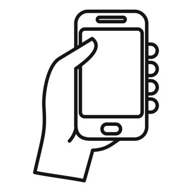 Kişi elinde akıllı bir telefon tutuyor, başparmağını kullanarak onunla etkileşime geçiyor.