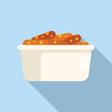 En sevdiği tavuk kanadı yemeğinin basit bir tasviri.