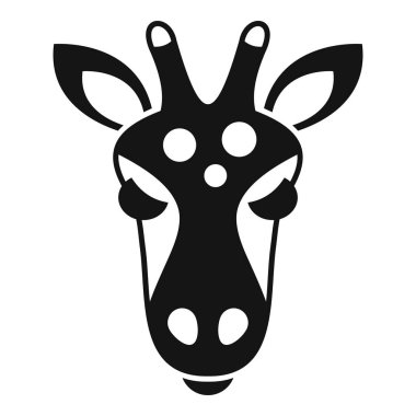 Tarzlı zürafa kafasının siyah beyaz grafiği