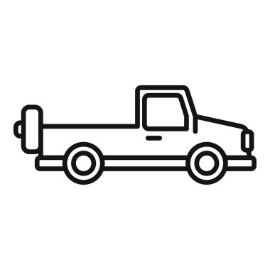 Teslimat ve ulaşım için kullanılan basit bir pikap çizimi.