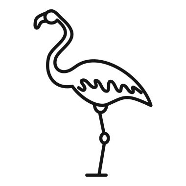 Flamingo tek ayak üstünde duruyor, eşsiz güzelliğini ve zarafetini basit bir sanat tarzında sergiliyor.