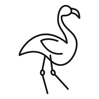 Flamingo ayakta simge, özet biçimi