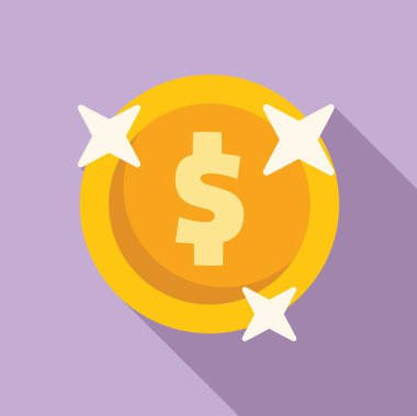 Parlak altın para parlıyor, zenginlik ve başarı kavramını temsil ediyor.