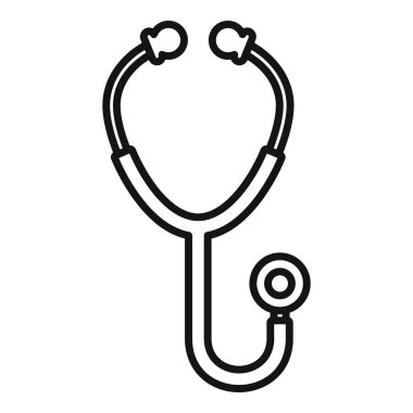 Steteskopun minimum ve basit çizimi, hastane ve kliniklerdeki sağlık görevlilerinin bakımı ve teşhisi için kullandığı tıbbi bir cihaz.