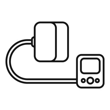 Dijital bir cihazla kan basıncını ölçüyorum.