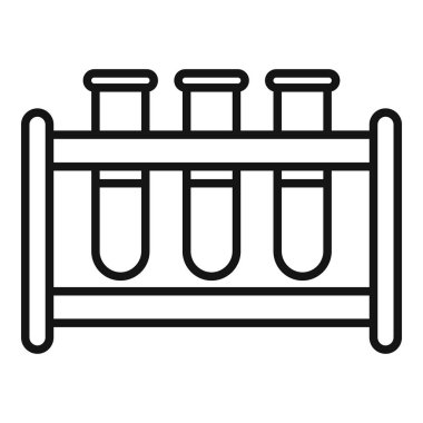 Bilimsel bir deneyde kullanılmayı bekleyen üç test tüpü.