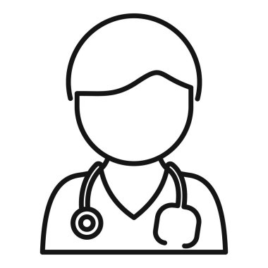 Sağlık ve sağlık hizmetlerini temsil eden basit bir doktor ikonu