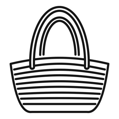 Çizgili bir plaj çantası tasviri aklıma yaz tatilini getiriyor.