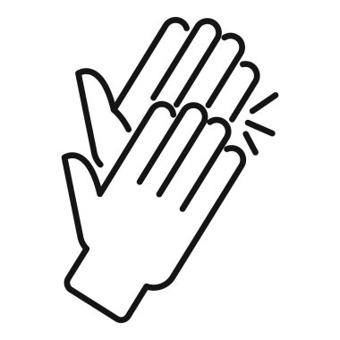 Sahnedeki canlı müzik performansında alkışlayan ve onaylayan siyah beyaz vektör çizimi, izleyiciler arasındaki birliği, birlikteliği ve minnettarlığı sembolize ediyor.