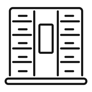 Büyük sunucu rafı veri depoluyor ve işleniyor