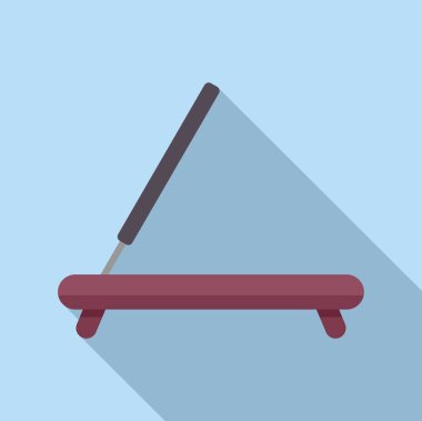 Yanan bir tütsü çubuğunun vektör görüntüsü pastel arka planda stilize edilmiş duman bulunan bir tutacağa konur.