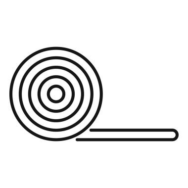 Hedef ve okun basit çizgisi çizimi, logolar ve simgeler için mükemmel.