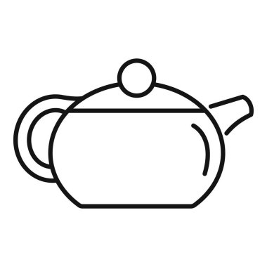 Basit bir çaydanlık çizimi, simgeler veya minimalist tasarım için mükemmel