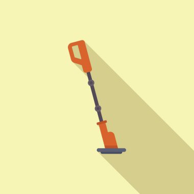 Renkli, kablosuz bir elektrik süpürgesinin vektör görüntüsü.