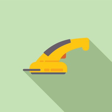 Modern elektrikli el zımpara makinesinin stilize edilmiş düz dizaynlı bir temsili.