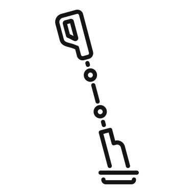 Modern ayarlanabilir zemin lambasının tasarımını gösteren basit siyah çizgi simgesi