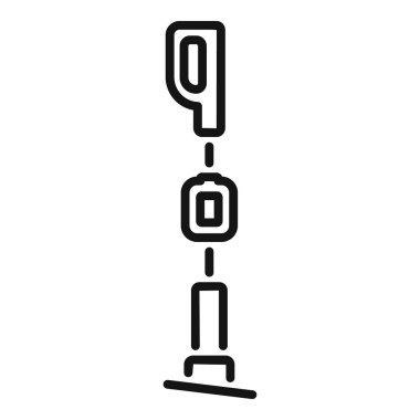 Mutfak gereçleri kavramları için uygun bir daldırma karıştırıcının basit siyah çizgi çizimi