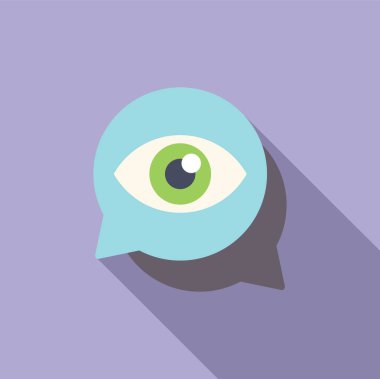 Modern düz tasarım ve soyut sembol konsepti, minimalist ve çağdaş sanat eserleri ile soyut şekillendirilmiş göz çizimi benzersiz, geleceksel ve modaya uygun vektör grafiği