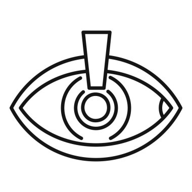 Göz damlasını temsil eden basit bir çizgi simgesi, göz bakımını temsil eden veya kullanımını azaltan