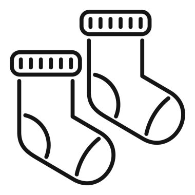 Simgeler veya tekstil desenleri için mükemmel iki çorap çizimi.