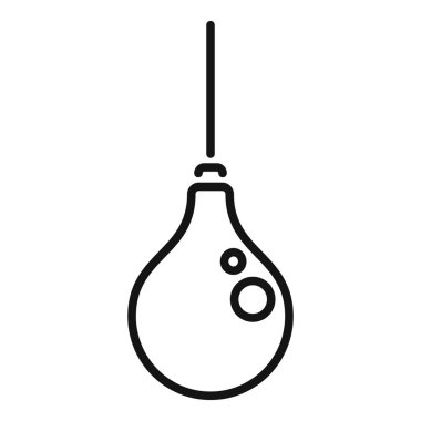 Erlenmeyer şişesinin basit siyah çizimi, bilim ve araştırmayı temsil ediyor.