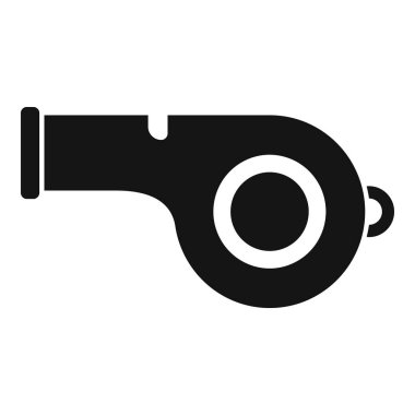 Bir düdük siluetinin vektör illüstrasyonu, spor ve hakemlik grafikleri için ideal