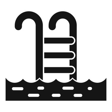 Çeşitli tasarım kullanımları için uygun siyah beyaz bir bilardo merdiveninin basitleştirilmiş vektör illüstrasyonu