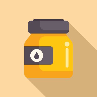 Bilgi simgesine sahip bir bal kavanozunun vektör grafiği, bilgi grafikleri ve tasarım ögeleri için uygundur