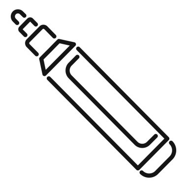 Basit bir satır sanatı tarzında işaret kaleminin vektör illüstrasyonu, eğitici materyaller için mükemmel