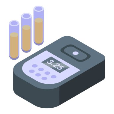 Dijital ph metre bir laboratuarda test tüpleri kullanarak sıvı çözeltisinin asidiyetini ölçer.