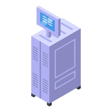 Ekranı olan modern tıbbi ekipmanlar bir hastane laboratuvarında duruyor.