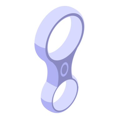 Metal karabina ekipmanları tırmanma halatını bağlamak için kullanılıyor.