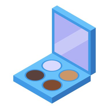 Beyaz arkaplanda dört farklı rengi gösteren mavi göz falı paletini aç