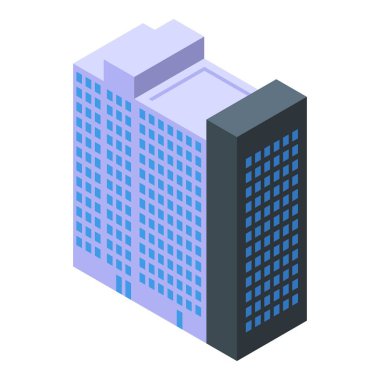Çağdaş ofis binası, parlak cam dış görünüşlü, gökyüzünü yansıtan ve modern mimariyi somutlaştıran