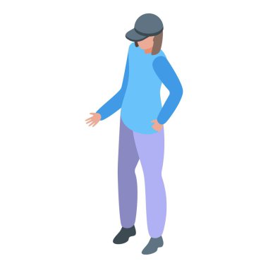 Üniformalı genç bayan tezgahtar müşterileri selamlıyor.