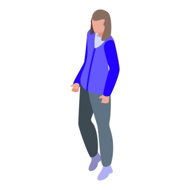 Genç iş kadını önemli bir eşölçü simgesini sunuyor.