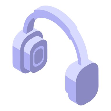 Modern kablosuz kulaklıklar beyaz arkaplan izometrik görünümünde izole edilmiş