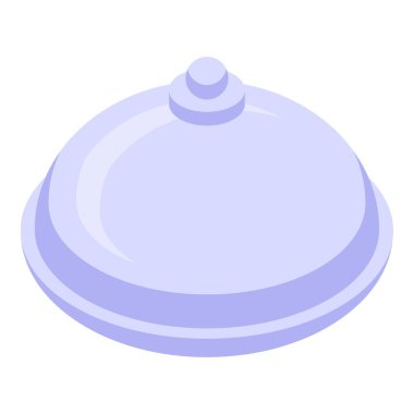 Restoran saati, izometrik görünümlü bir müşteri için yiyecekleri sıcak tutuyor