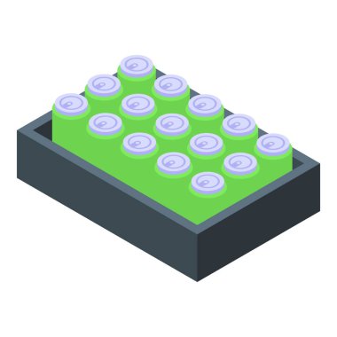 Birçok metal kutu bir karton kutunun içine yerleştirilmiş, geri dönüşüm tesisine nakledilmeyi bekliyorlar.