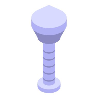 Yuvarlak tepeli bir havaalanı kontrol kulesi.