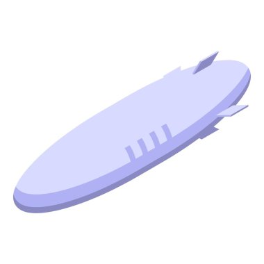 Modern yolcu zeplini temiz gökyüzünde uçuyor, zeplin balonu seyahat için.